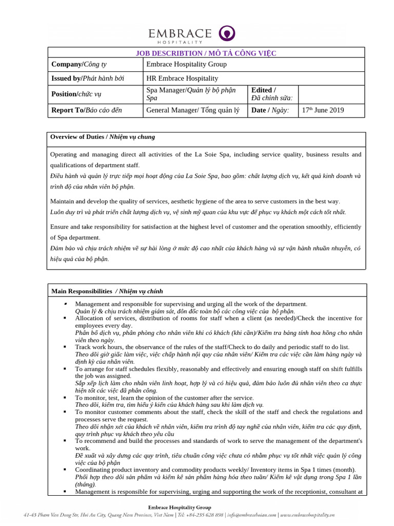 Spa Manager | PDF