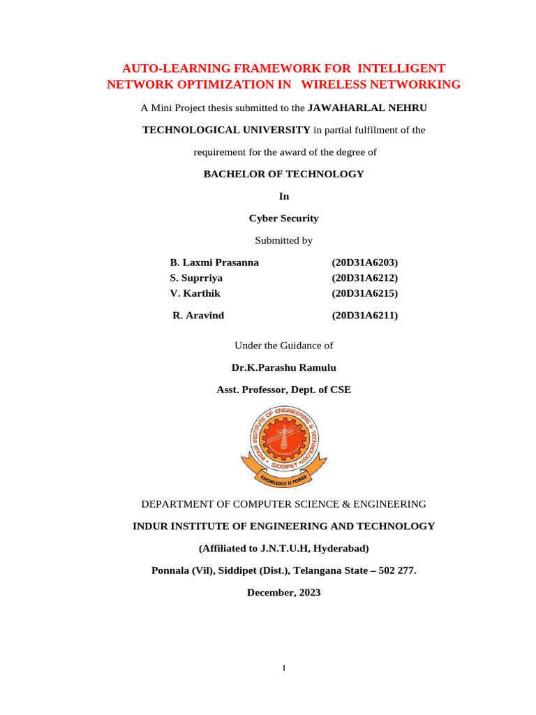 Network Optimization in Wireless Systems | PDF | Mathematical ...