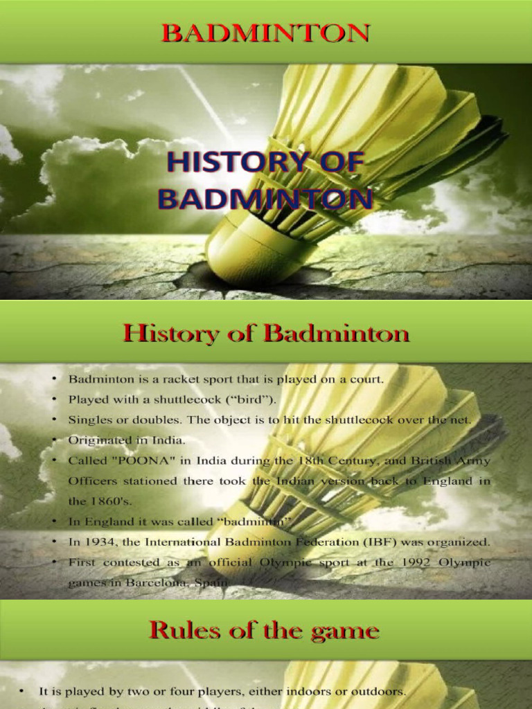 History of Badminton | PDF
