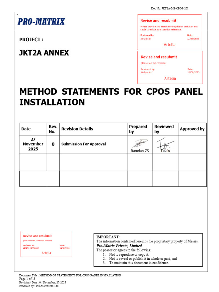 Jkt2a Ms Cpos 201 - Cpos Panel Installations r0 - 20251201 (RNR) | PDF ...