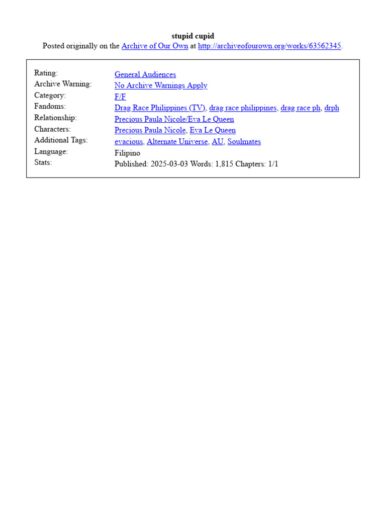 Stupid Cupid (3) | PDF
