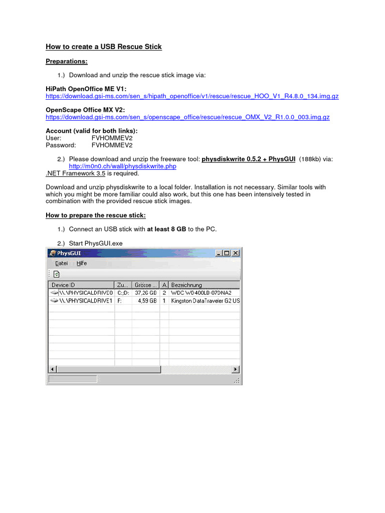 How To Create A Rescue USB Stick | PDF | Command Line Interface | Usb ...