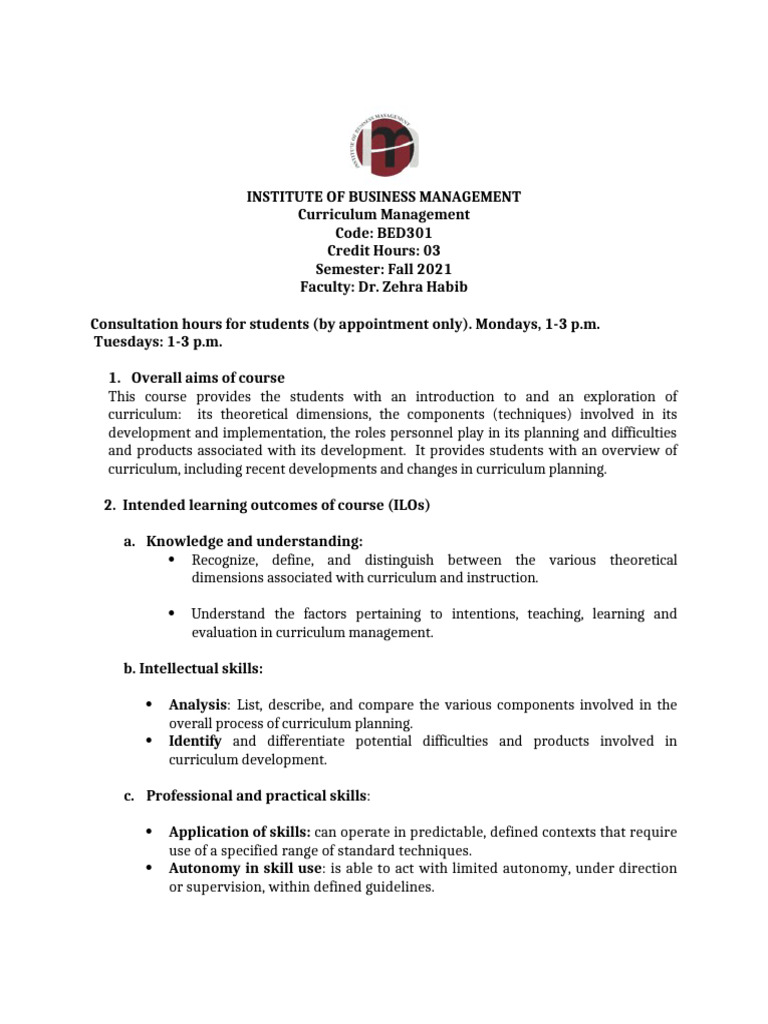 Curriculum Management | PDF | Curriculum | Teachers