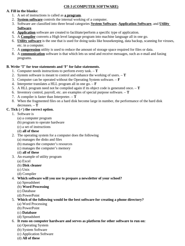 Understanding Computer Software Types | PDF | Operating System ...