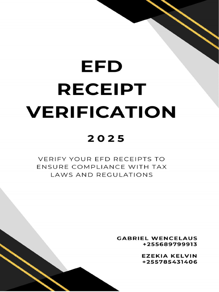 Verify EFD Receipts in Tanzania | PDF | Qr Code | Mobile App