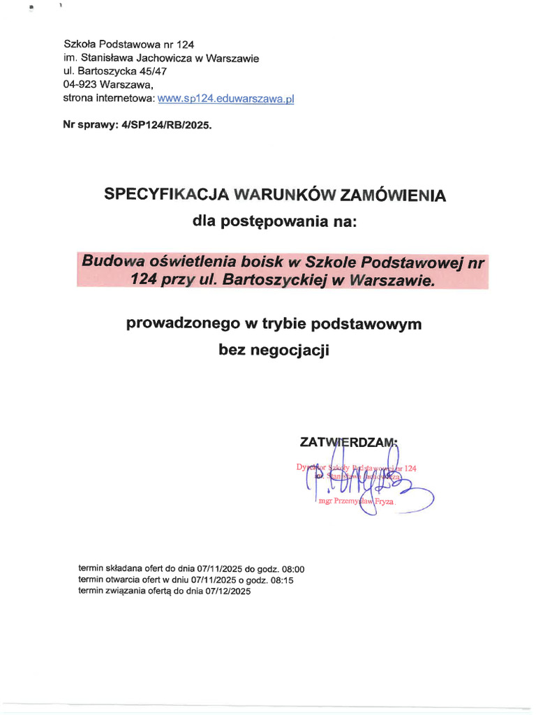 SWZ Podpisany 4 SP 124 RB 2025 | PDF