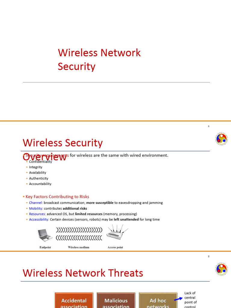 Wireless Network Security Overview | PDF | Networking | Wireless Networking