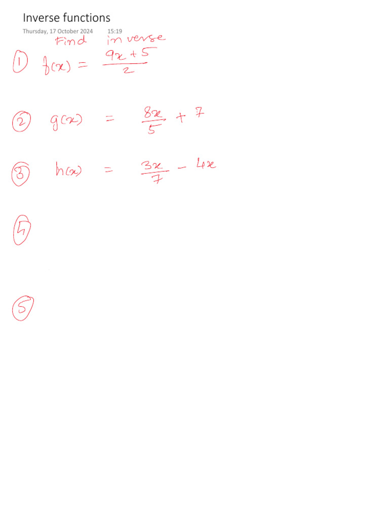 Inverse Functions | PDF