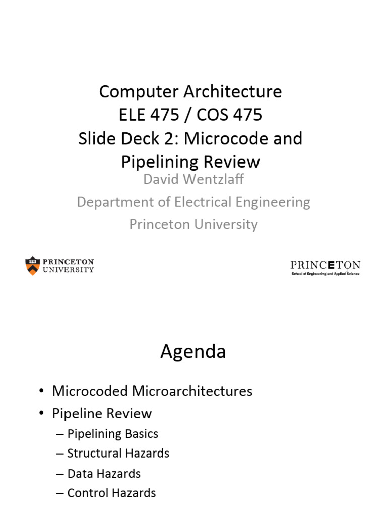 Microcode and Pipelining Overview | PDF | Computer Architecture ...
