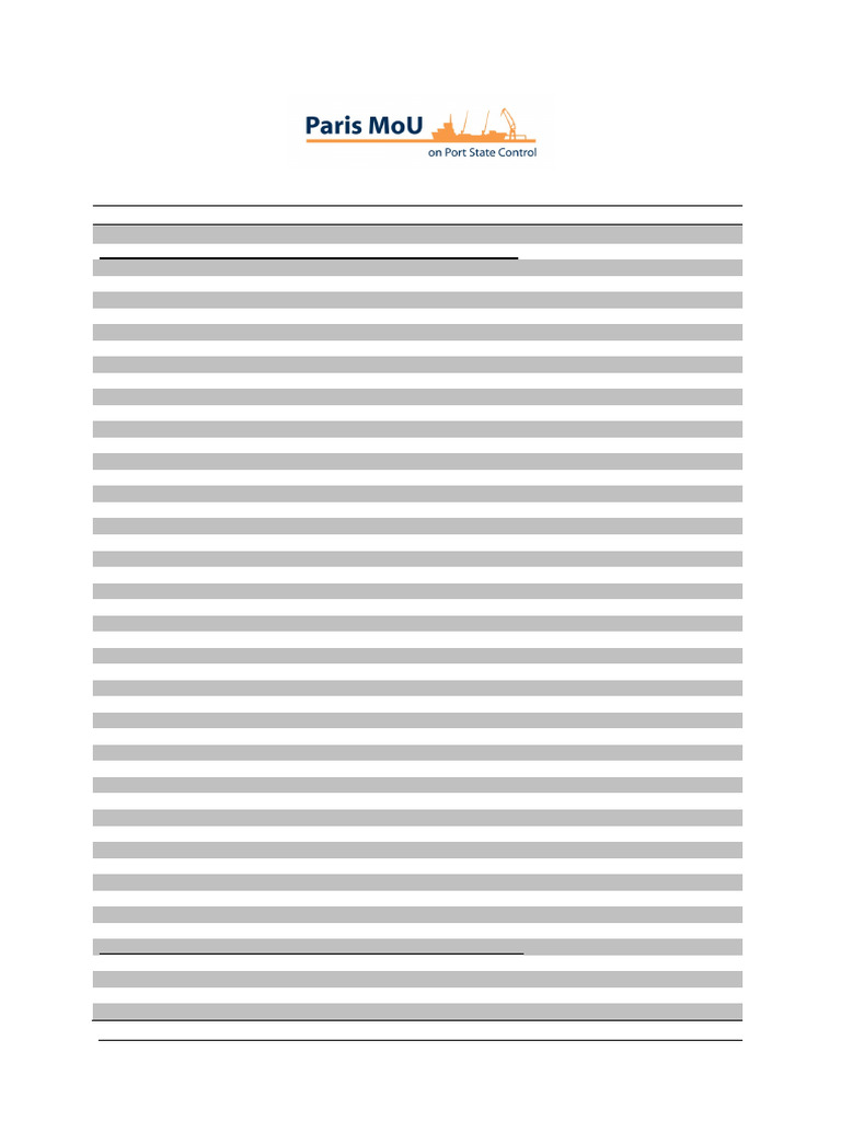 List of Paris MoU Deficiency Codes | PDF | Shipping