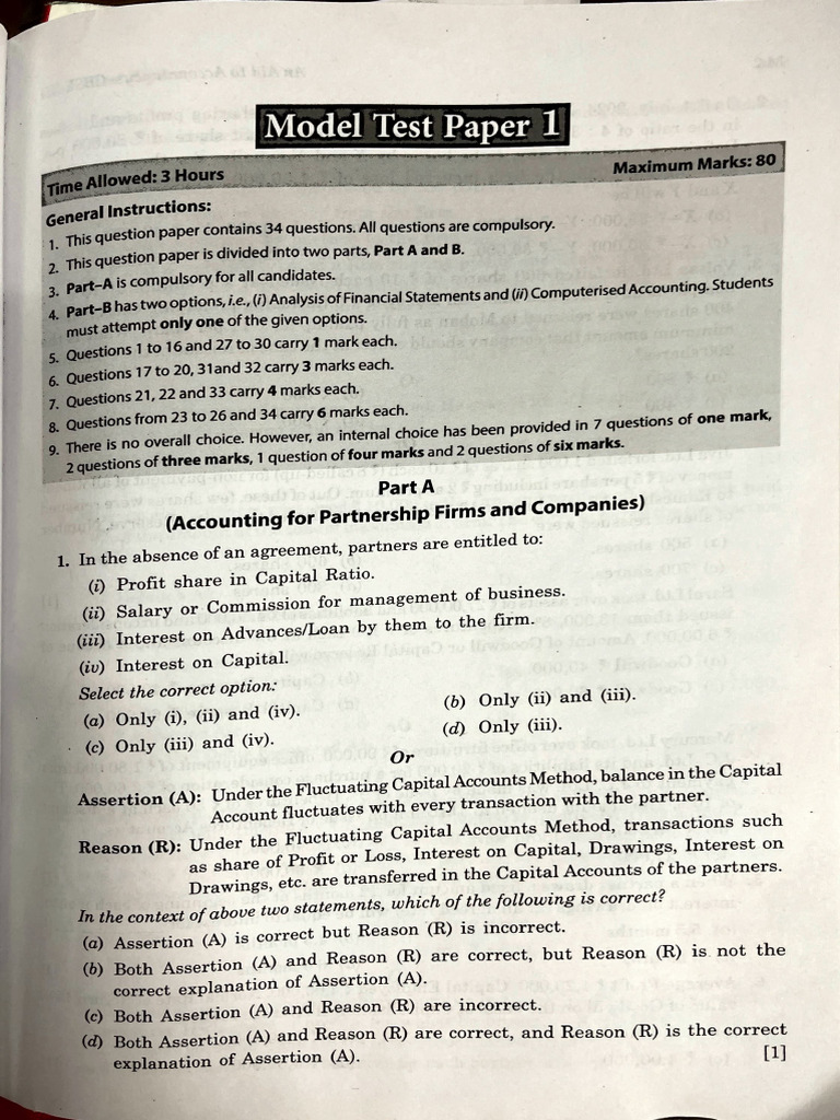 Model Paper 1 | PDF