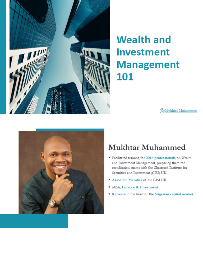 Wealth Management 101 | PDF | Financial Risk | Investing