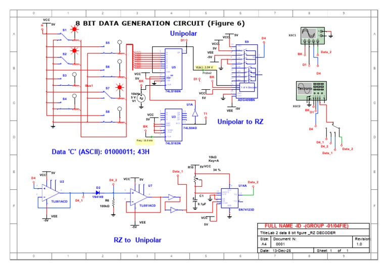 Lab 2 Check Multisim Data 8 Bit Figure 4 - RZ Encoder-Decoder | PDF