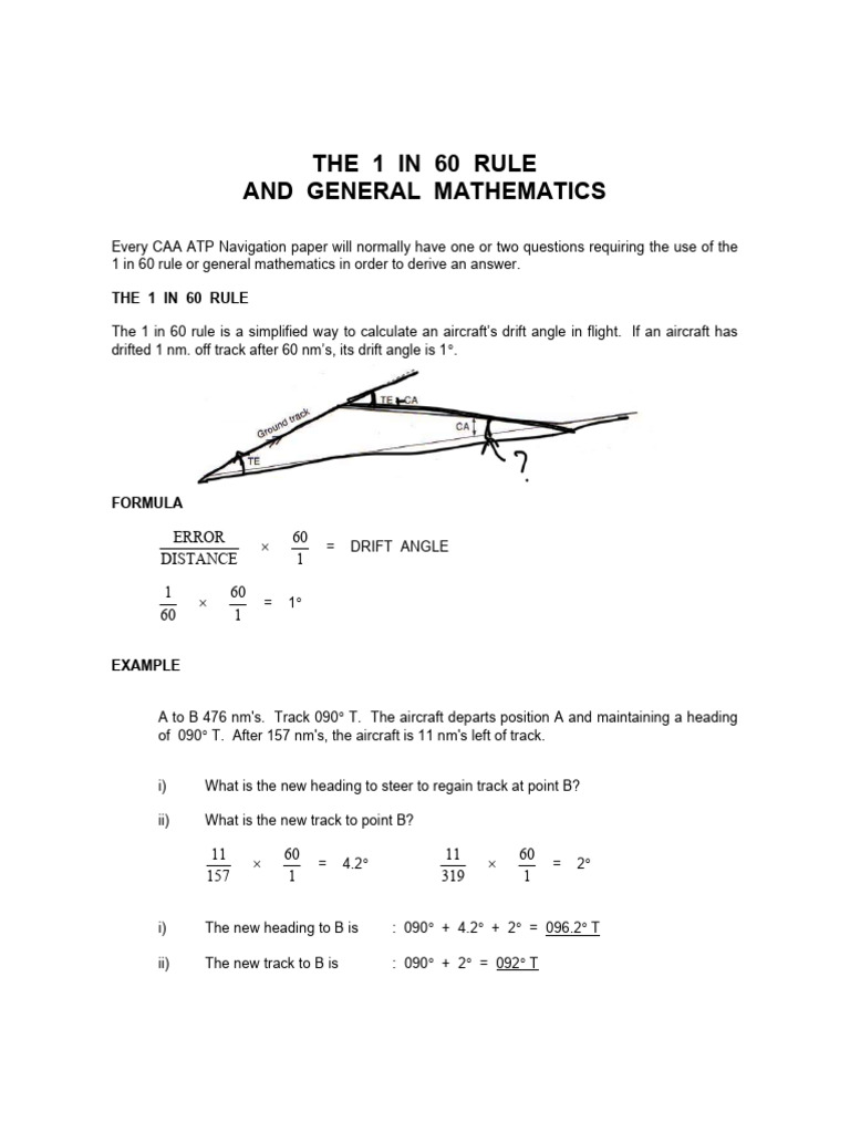 1 in 60 Rule and General Mathematics Guide | PDF | Circle | Equator