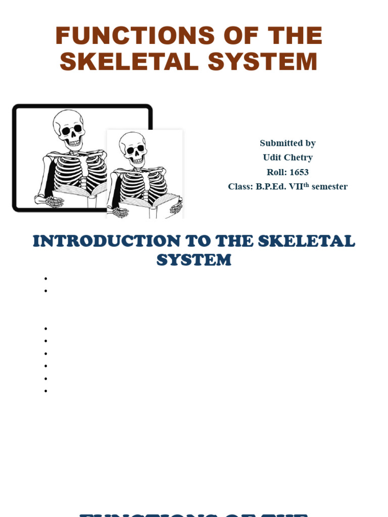Functions of The Skeletal System | PDF