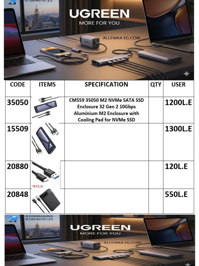 ALLEWAA UGREEN | PDF | Usb | Solid State Drive