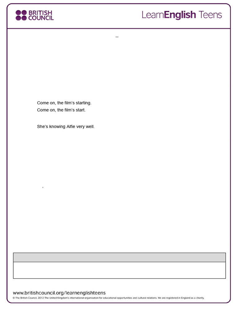 Gs Present Continuous - Exercises | PDF