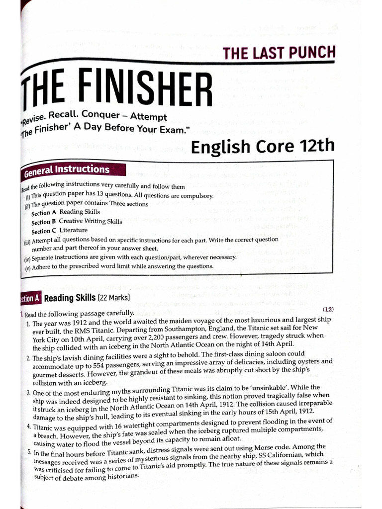 Sample Paper 15 | PDF