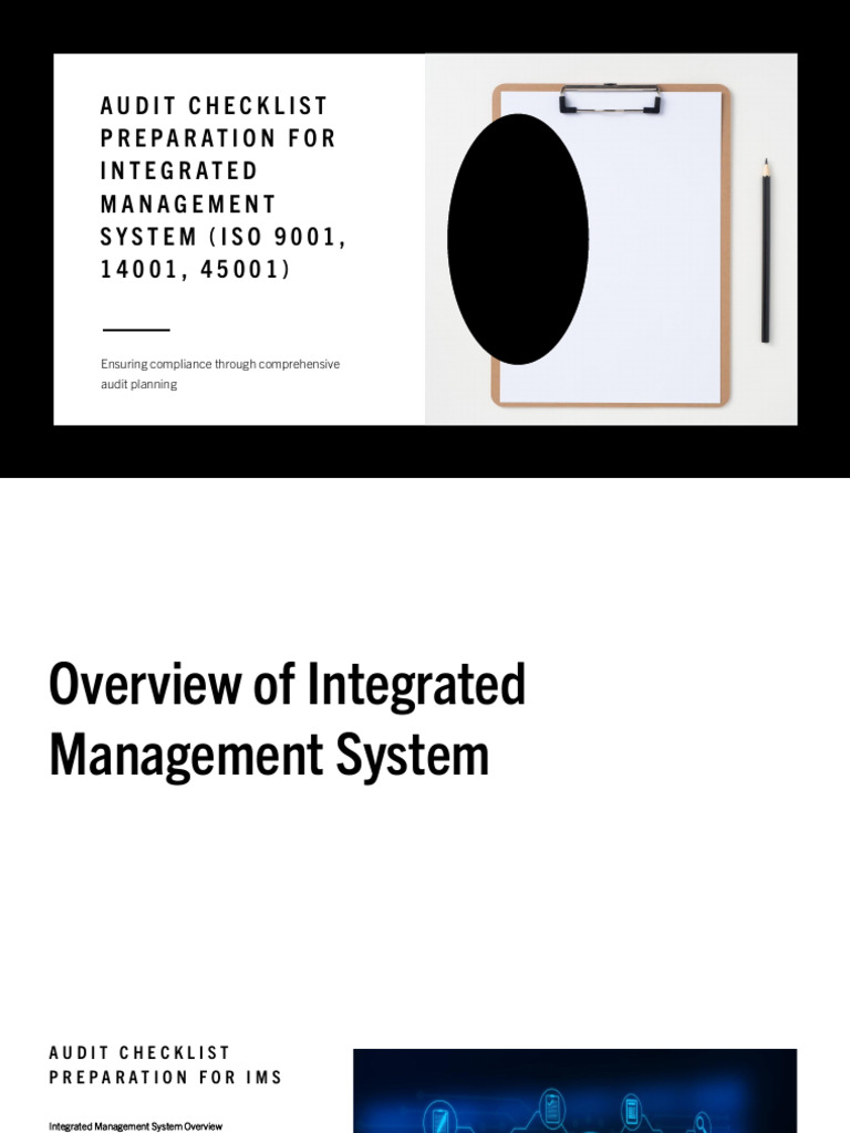 IMS Audit Checklist for ISO Compliance | PDF | Audit | Regulatory ...