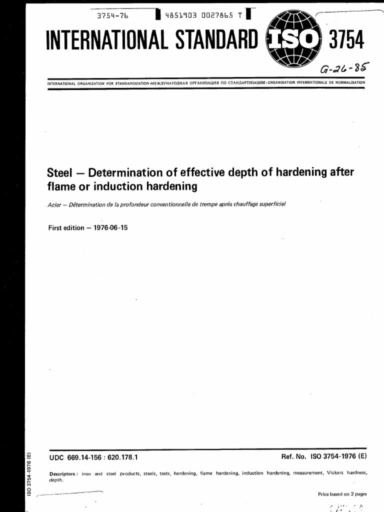 Iso 3754-1976 | PDF
