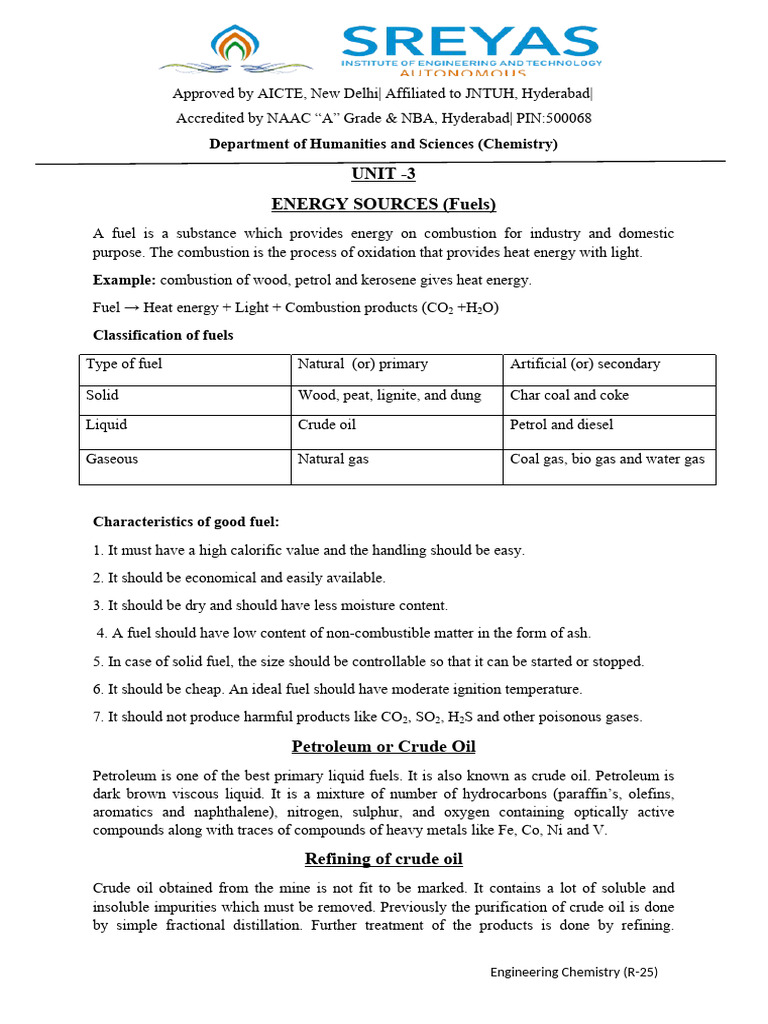 Energy Sources: Fuel Types and Refining | PDF | Cracking (Chemistry ...