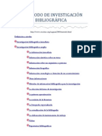 El Método de Investigación Bibliográfica