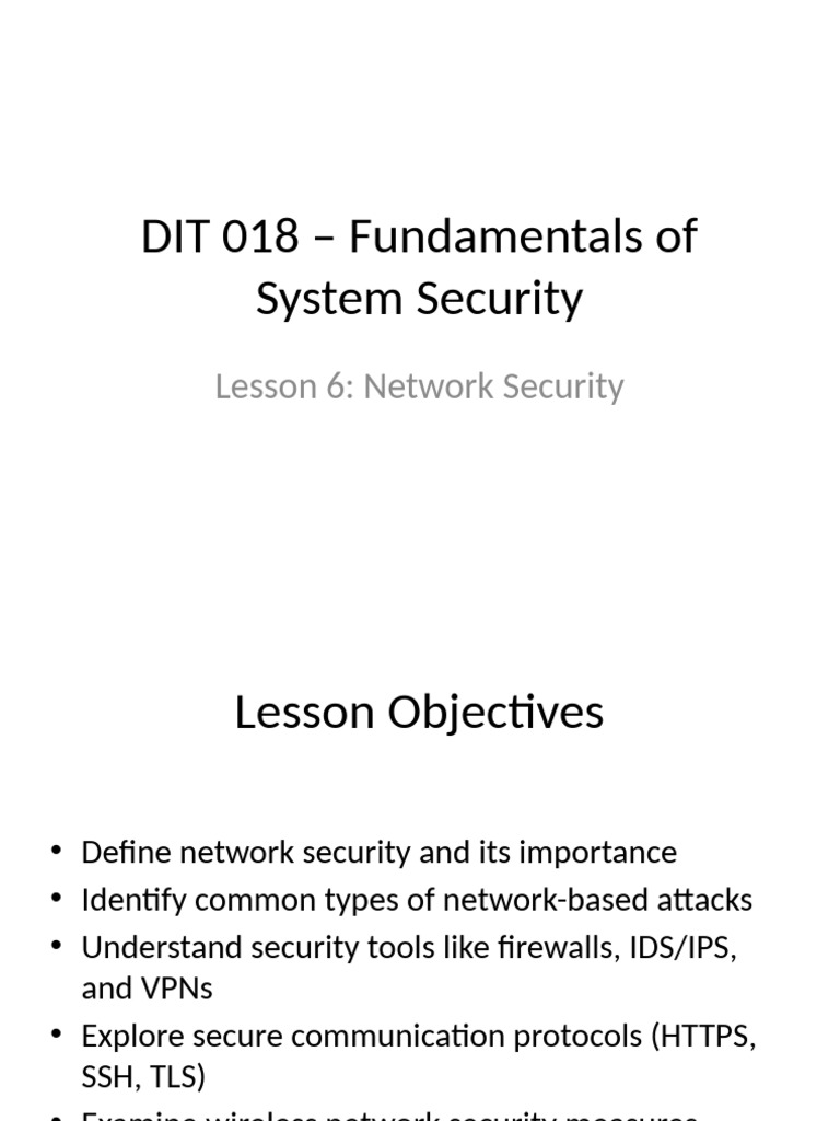 Network Security Fundamentals Explained | PDF | Denial Of Service ...