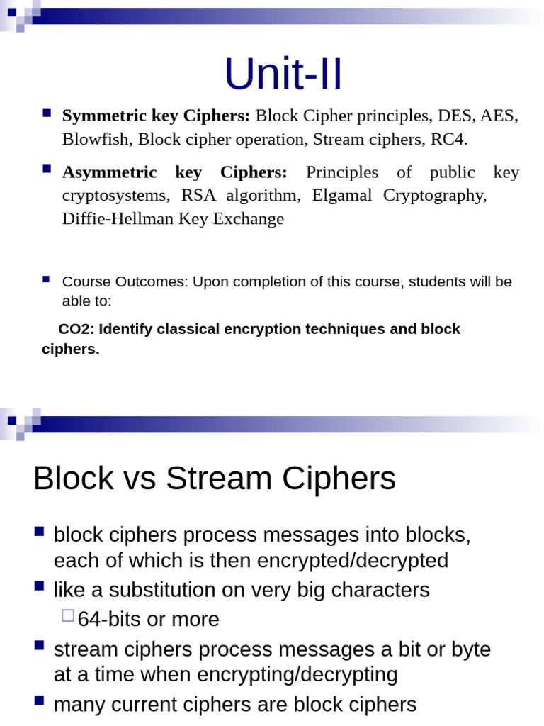 Symmetric and Asymmetric Ciphers Overview | PDF | Encryption | Security ...