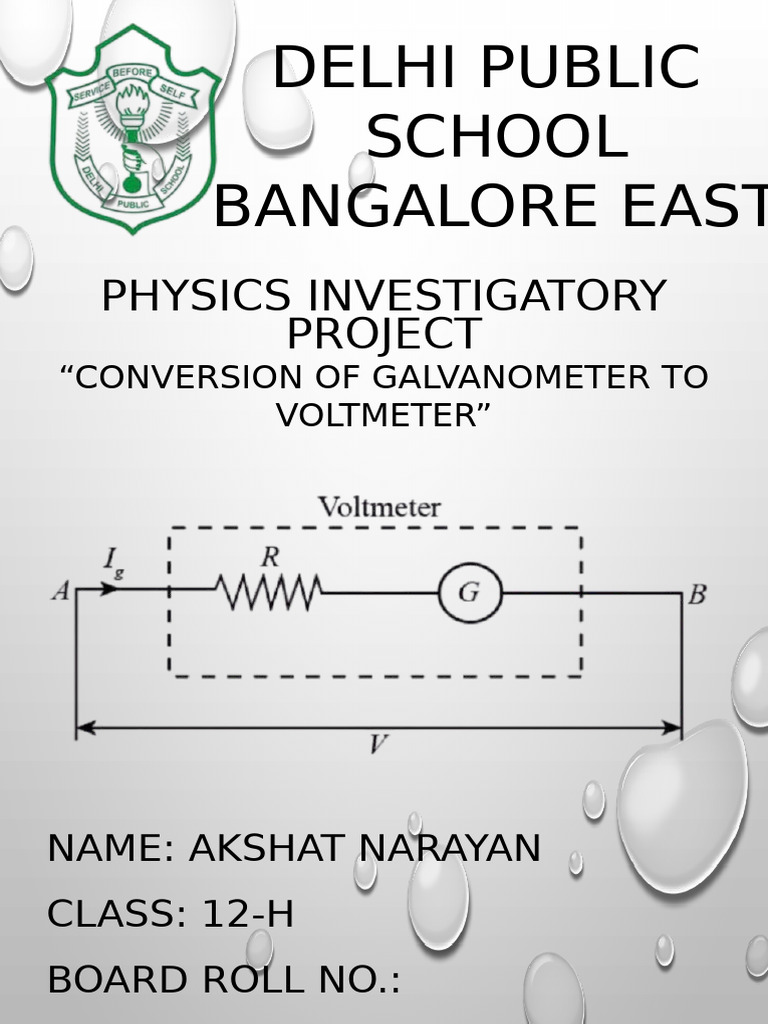 Physics Investigatory Project | PDF | Voltage | Measuring Instrument