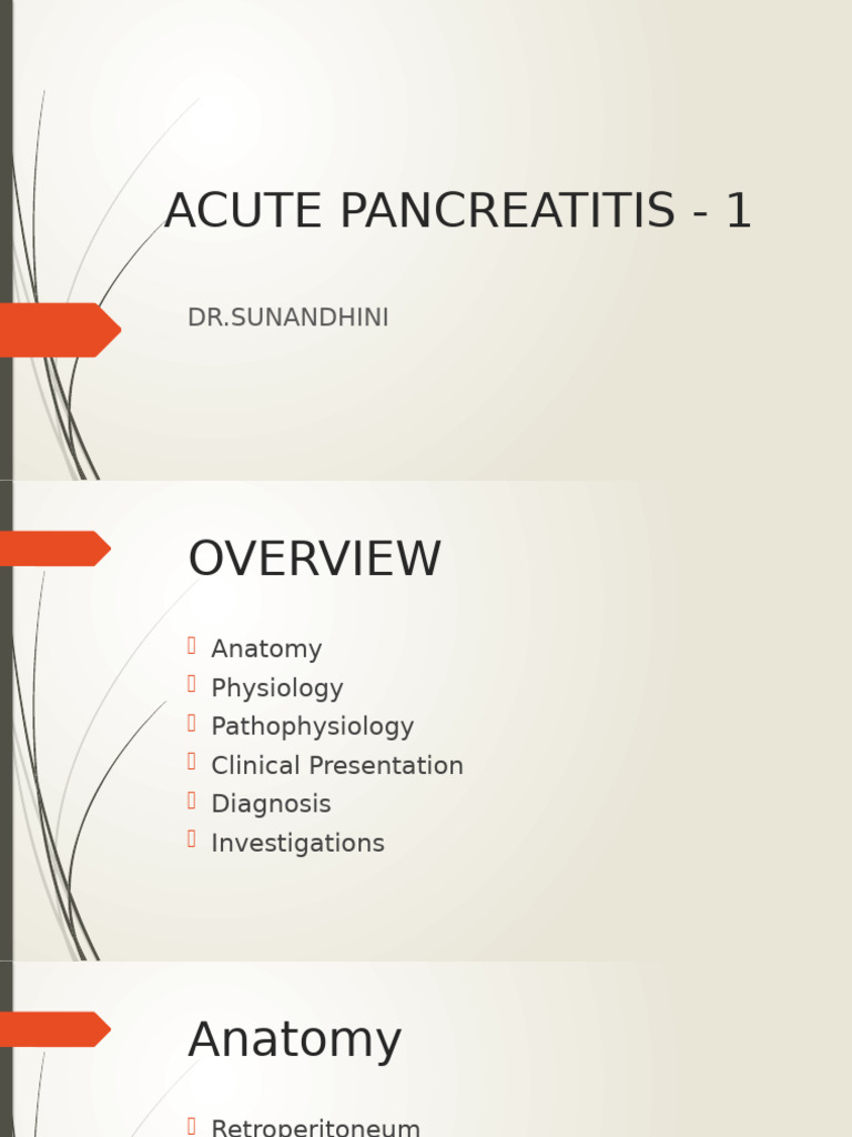 Acute Pancreatitis Overview and Diagnosis | PDF