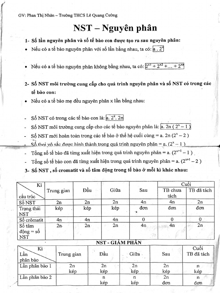 Công TH C Sinh | PDF