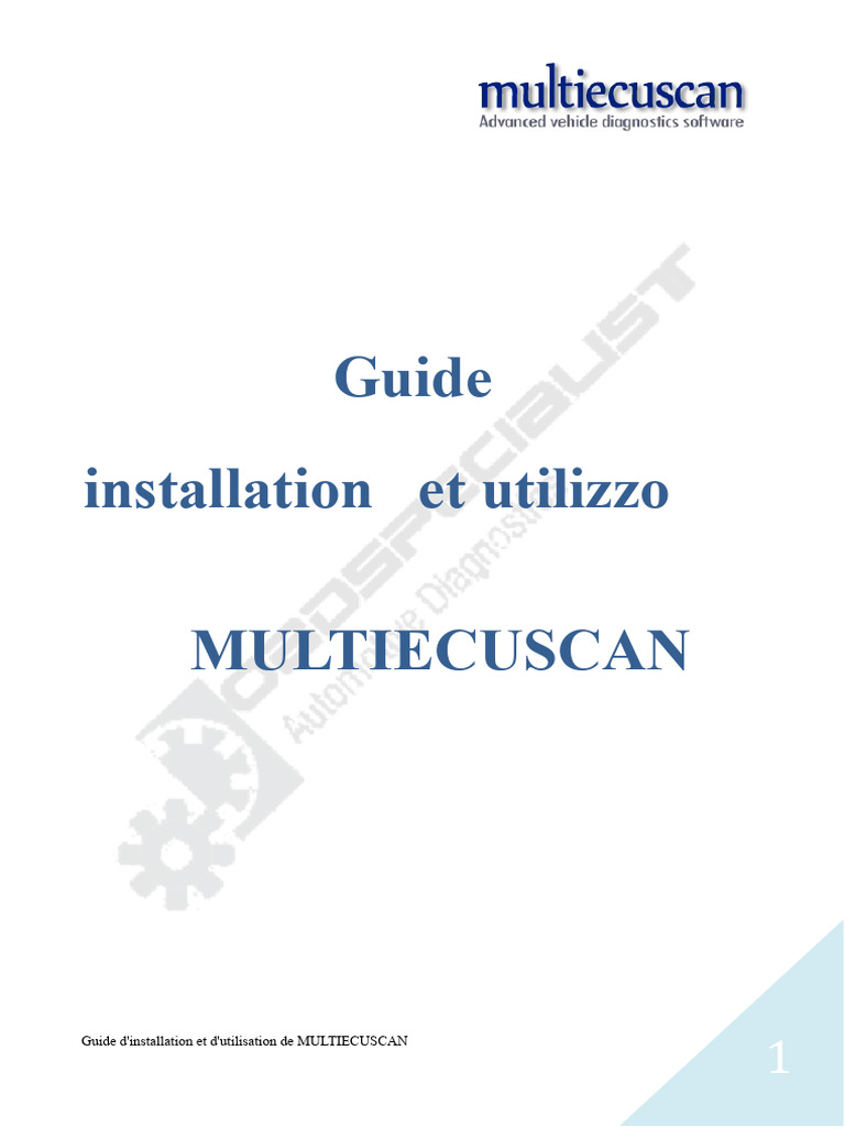 Guide d'utilisation de MULTIECUSCAN | PDF | Machine | Véhicules