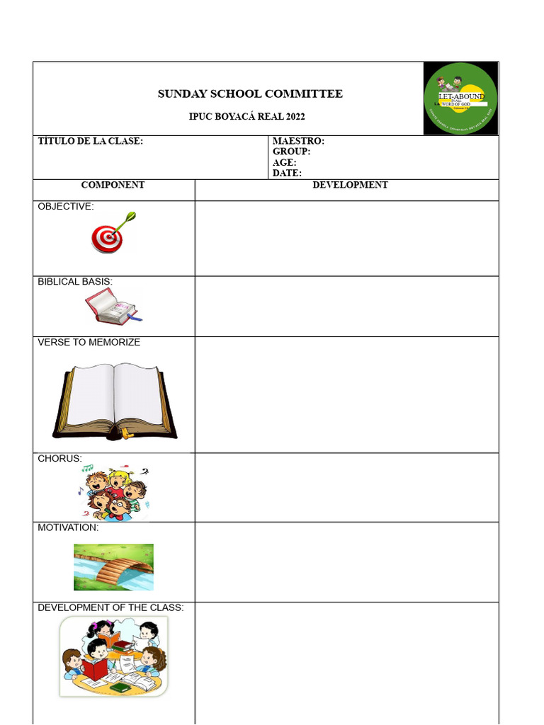 Sunday School Class Format | PDF