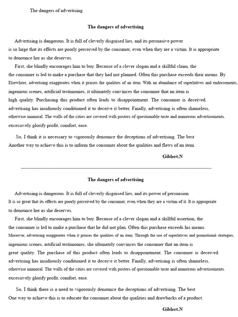 Argumentative text written 2 / 1 as | PDF | Argument | Advertising