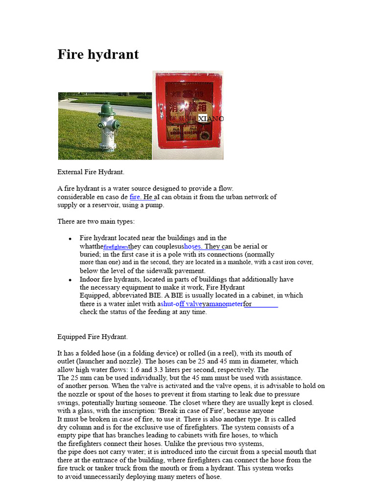 Fire Hydrant | PDF