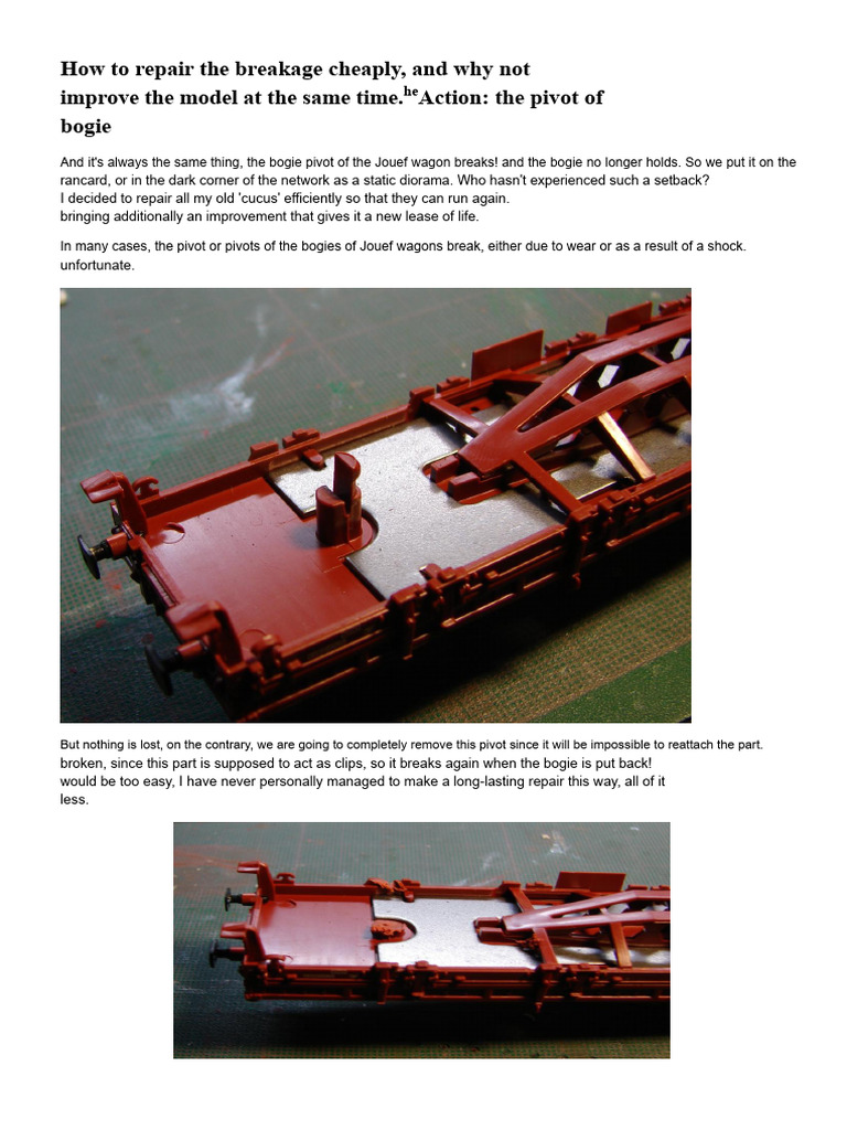 Railway modeling in HO scale. Repair the breakage at low cost. | PDF