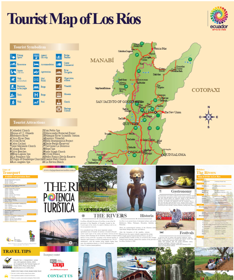 Tourist Map of Los Ríos, Ecuador | PDF | Ecuador