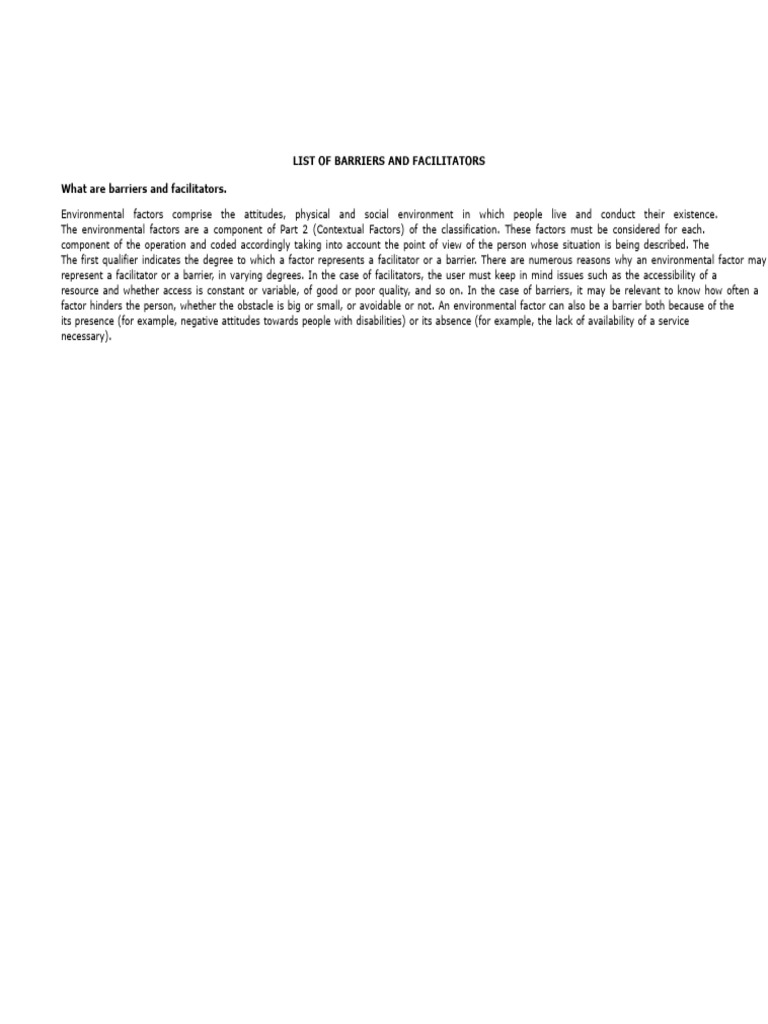 Barriers and Facilitators in Education | PDF | Teachers | Special Education