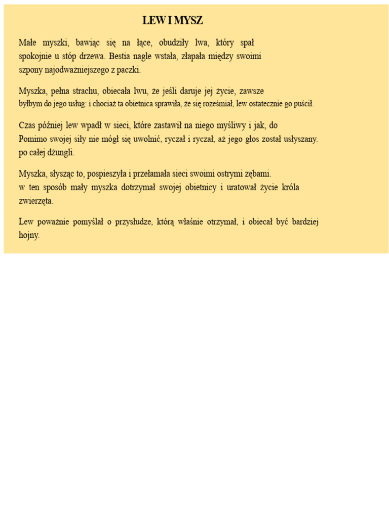 Lew I Mysz | PDF