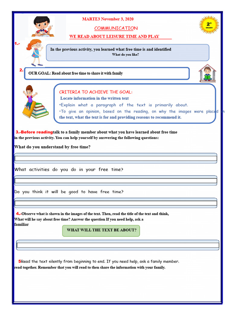 WE READ ABOUT FREE TIME 02 | PDF | Cognitive Science | Learning