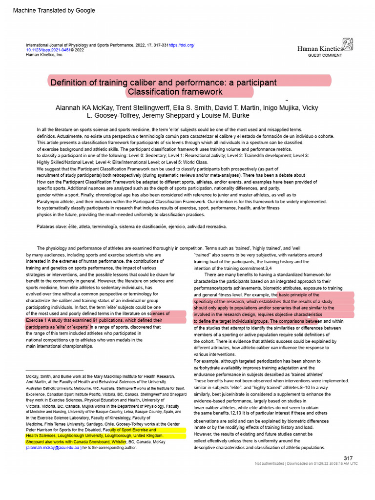 Participant Classification Framework in Sports | PDF | Sports | Statistics