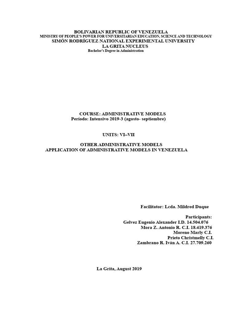 Final Work Administrative Models | PDF | Eurozone | Business