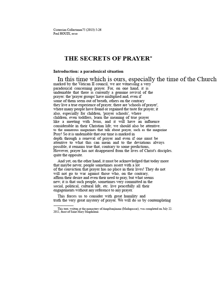 The Secrets of Prayer According To Jesus | PDF | Prayer | Jesus