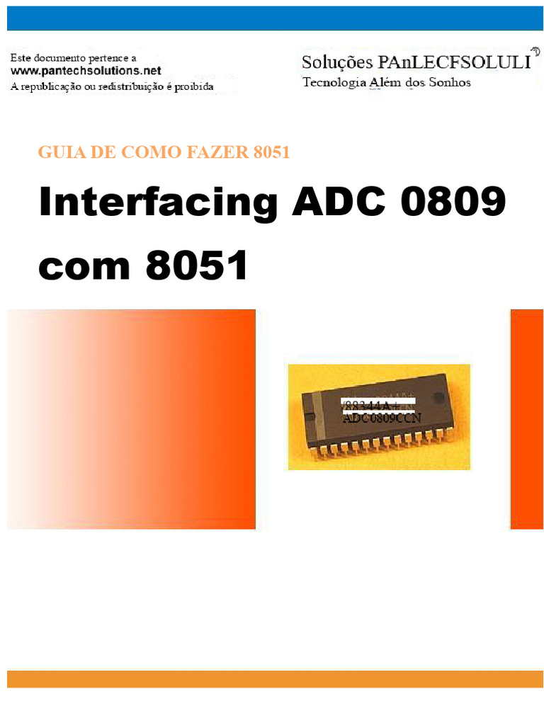 Interfacing ADC 0809 com 8051: Guia Completo | PDF | Conversor de ...