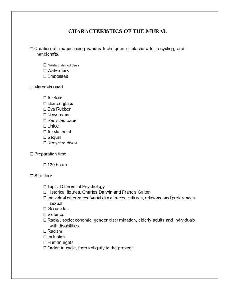 Mural Analysis: Art, Psychology, and Inclusion | PDF