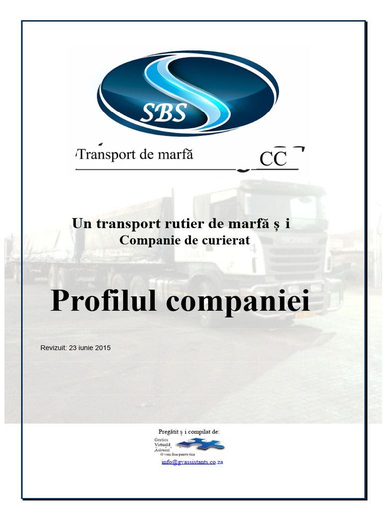 Profilul Companiei de Transport Rutier | PDF