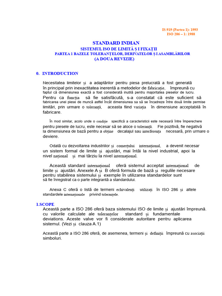 Este 919 1993 Sistemul ISO de Limite Și Ajustări | PDF