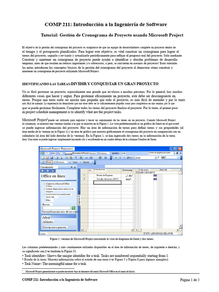 Gestión de Proyectos con Microsoft Project | PDF | Informática | Software