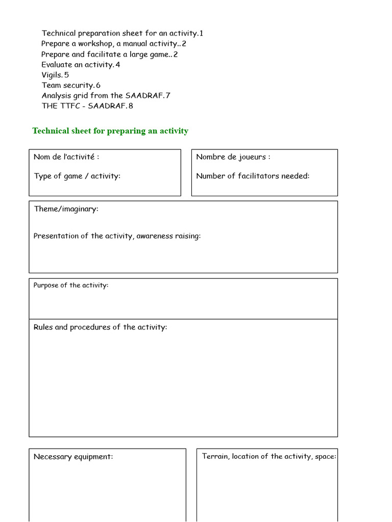 Activity Preparation and Facilitation Guide | PDF
