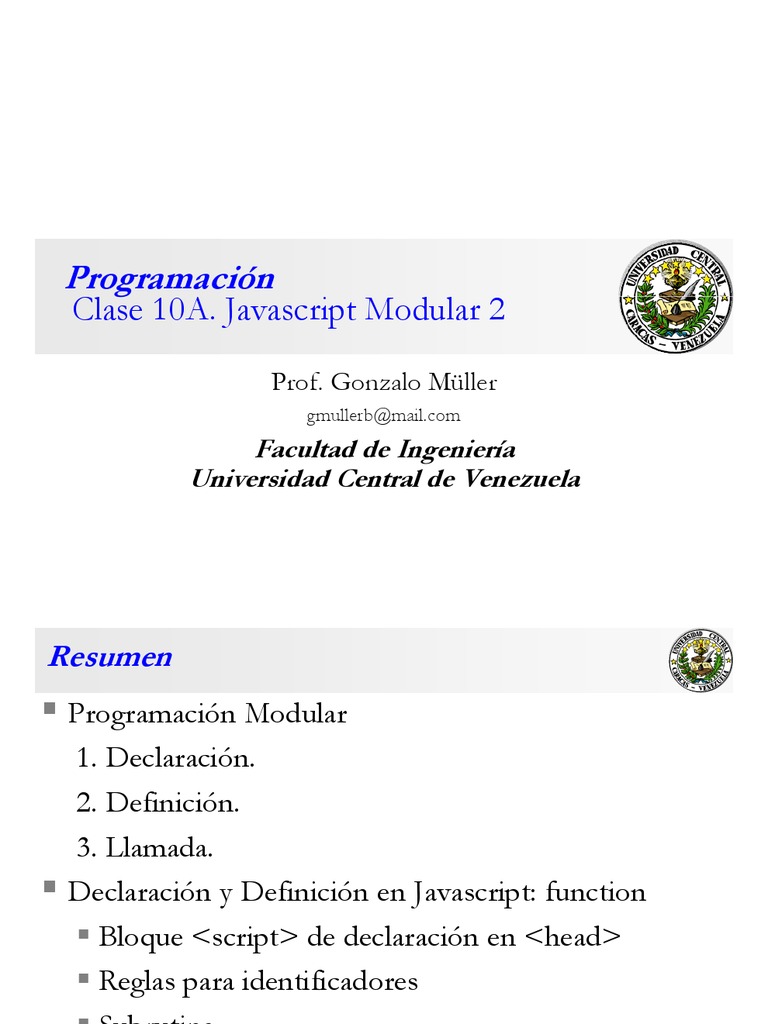 Programación Modular en Javascript | PDF | Script Java | Página web